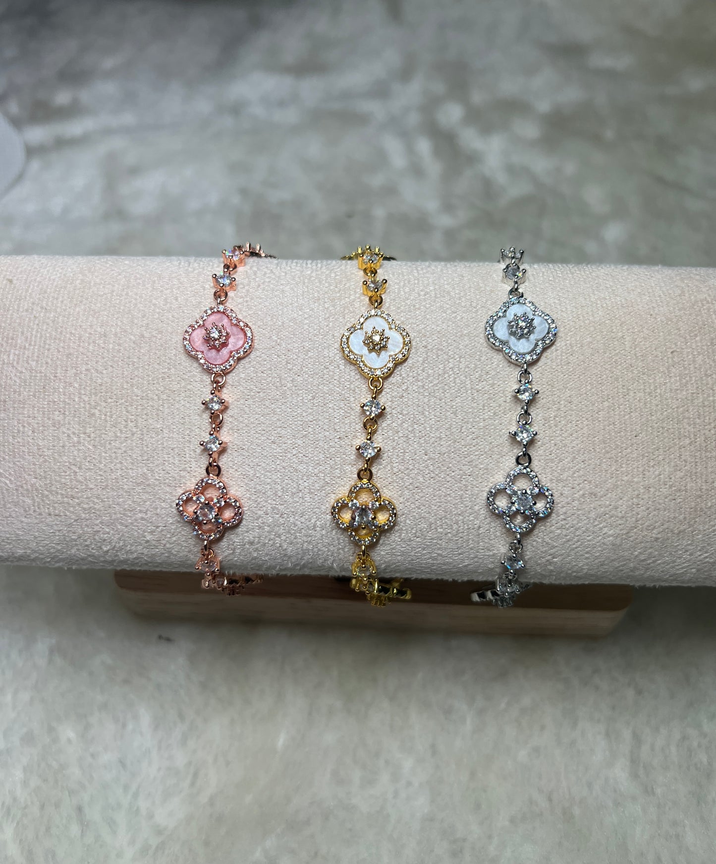 Armband “Vittoria”🩷💛🩶