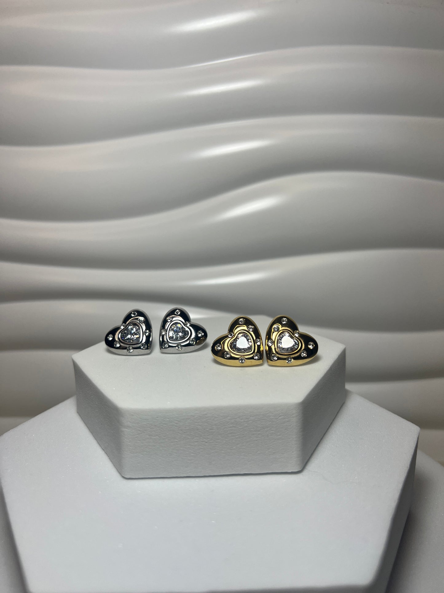 Ohrstecker „Cuore Splendente“💛🩶